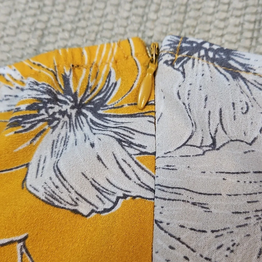 Lulus High Low Maxi Dress NEW Darling Daylily Mustard Yellow Floral Print Large - Picture 11 of 14